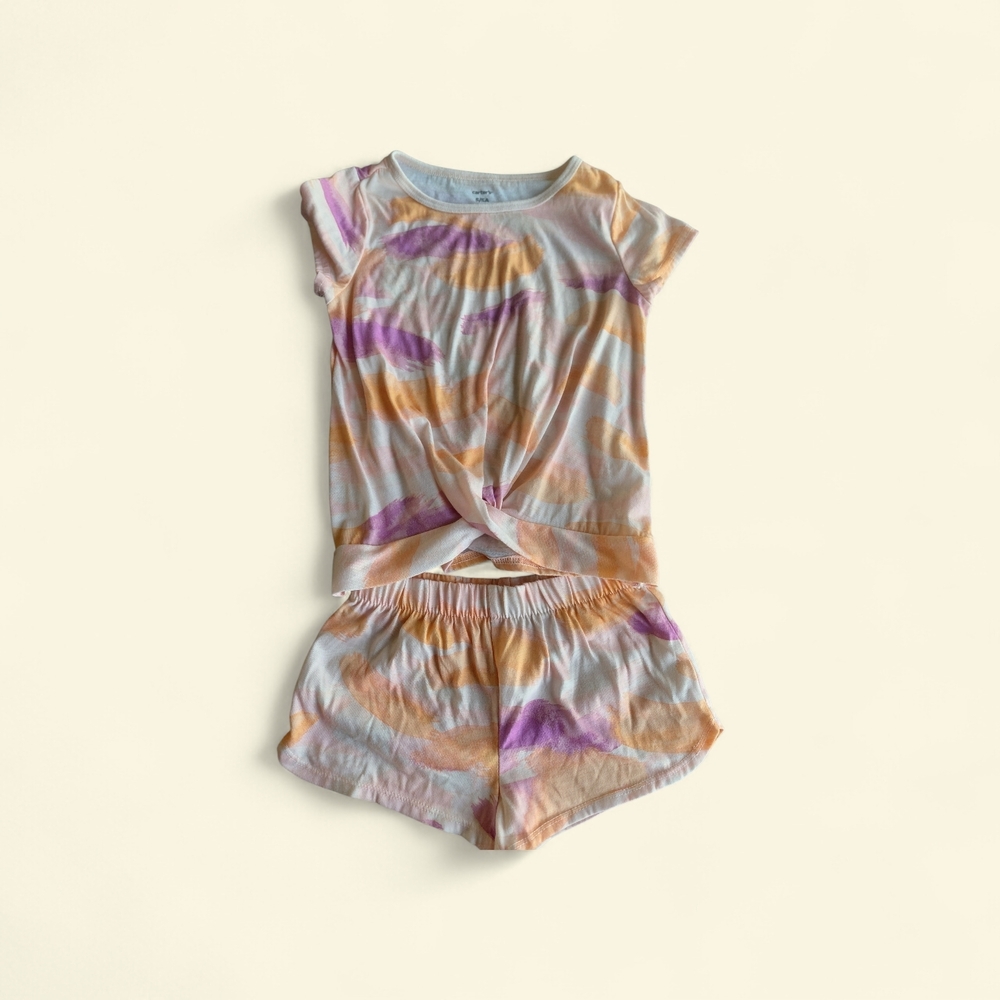 Carter's Tie-Dye Set in Purple and Orange